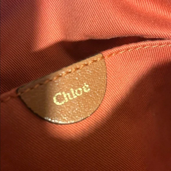CHLOE Authentic Elegant Tan Leather Handbag